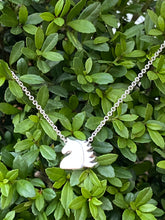 Load image into Gallery viewer, 10 Year Anniversary Sterling Silver Horse Head Charm Necklace
