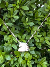 Load image into Gallery viewer, 10 Year Anniversary Sterling Silver Horse Head Charm Necklace