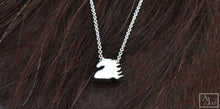 Load image into Gallery viewer, 10 Year Anniversary Sterling Silver Horse Head Charm Necklace
