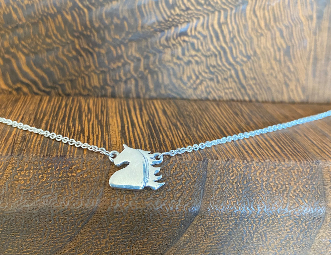 10 Year Anniversary Sterling Silver Horse Head Charm Ankle Bracelet
